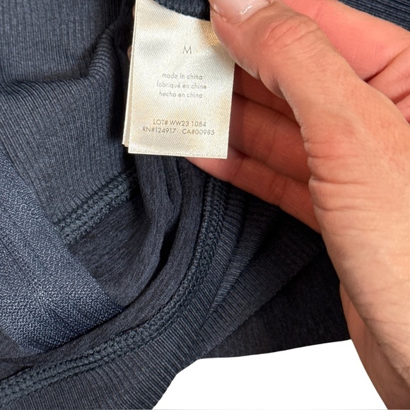 WeWoreWhat Fitted Zip-Up Hoodie Heather Navy Size M NWT - Picture 8 of 9